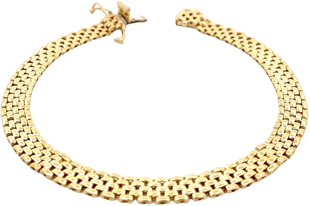 Prachtige Gouden  schakelarmband 
Lengte 19 CM 
