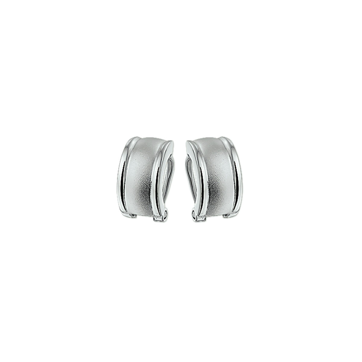 Zilveren Oorclips Poly/Mat