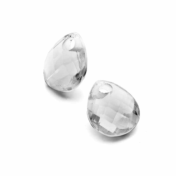 My imenso zilveren oorbedels creoli white cz 10mm 12-1687