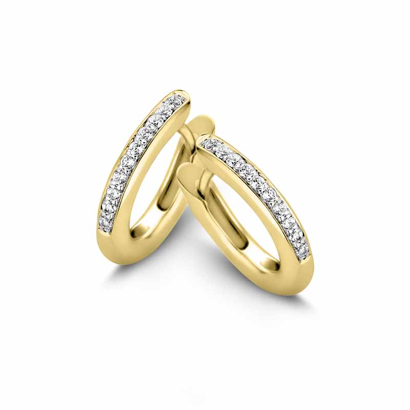 My imenso oorringen met zirkonia Goldplated 15mm
