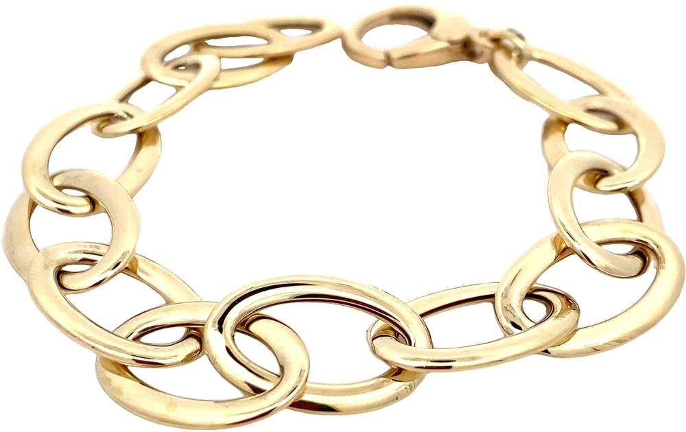 Details van het Sieraad
Merk	Monzario
Model	855A
Lengte	21 cm
Breedte	13 mm
Hoogte	20 mm
Afwerking	Glanzend
Schakeltype	Open ovaal vlak
Materiaal	Geel goud 14Krt