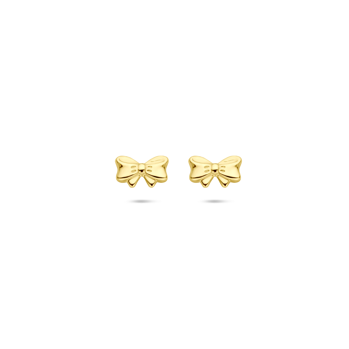 14k Geelgouden oorknoppen met een afmeting van 5x8mm.