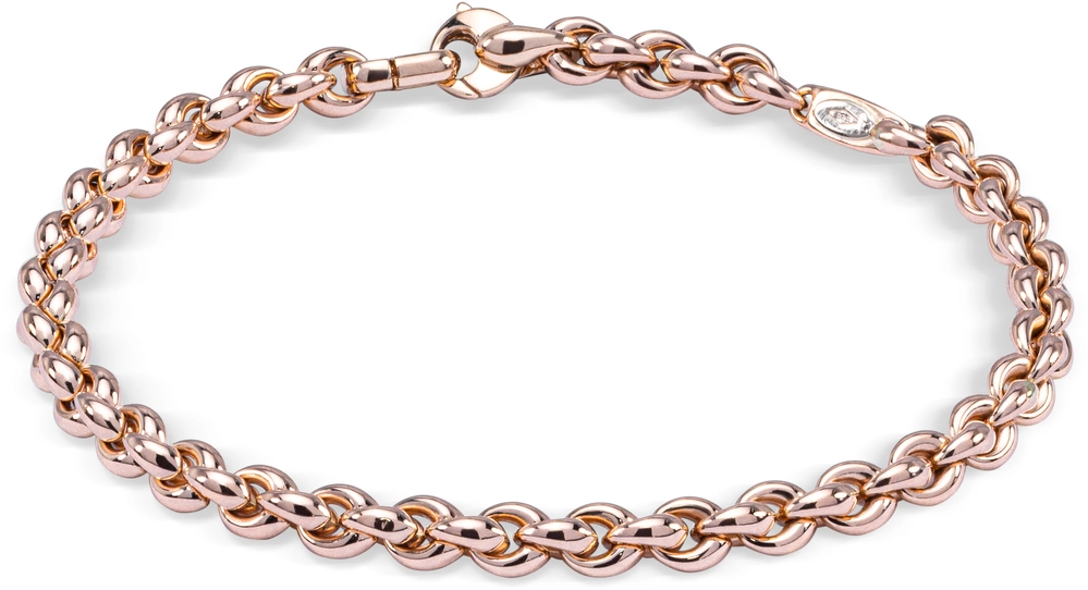 Details van het Sieraad
Merk	Monzario
Model	1181A
Lengte	18.5 cm
Breedte	4.8 mm
Afwerking	Glanzend
Schakeltype	Fantasie schakel
Materiaal	Roségoud