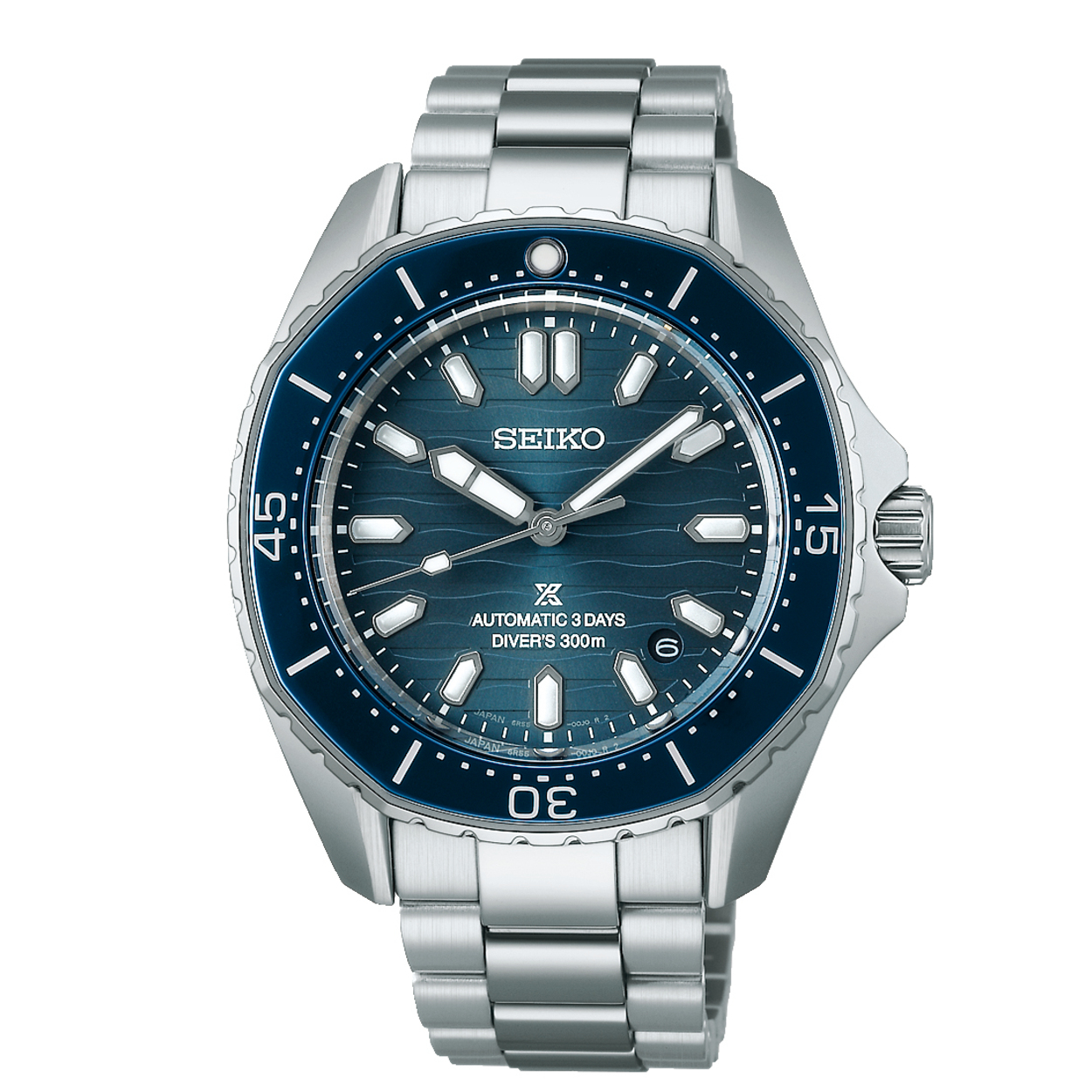 Dit Seiko horloge behoort tot de Prospex collectie.
Referentienummer: SPB483J1

De Seiko Prospex is voorzien van een automatisch uurwerk met een gangreserve van ongeveer 72 uur. De kast is gemaakt van edelstaal. Het horloge heeft een diameter van 41 mm en is getest op een waterdichtheid van 30 ATM / 300 meter. De horlogeband is ook gemaakt van edelstaal.

De wijzerplaat is als een zonnige scène aan zee.
Het stijlvolle patroon van de wijzerplaat roept beelden op van serene en elegante kustlijnen.
De vorm van de wijzers en de lumibrite zorgen voor de afleesbaarheid die hoort bij een authentiek horloge dat tot 300 meter waterdicht. Waardoor ook in een donkere omgeving de tijd uitstekend te controleren is.