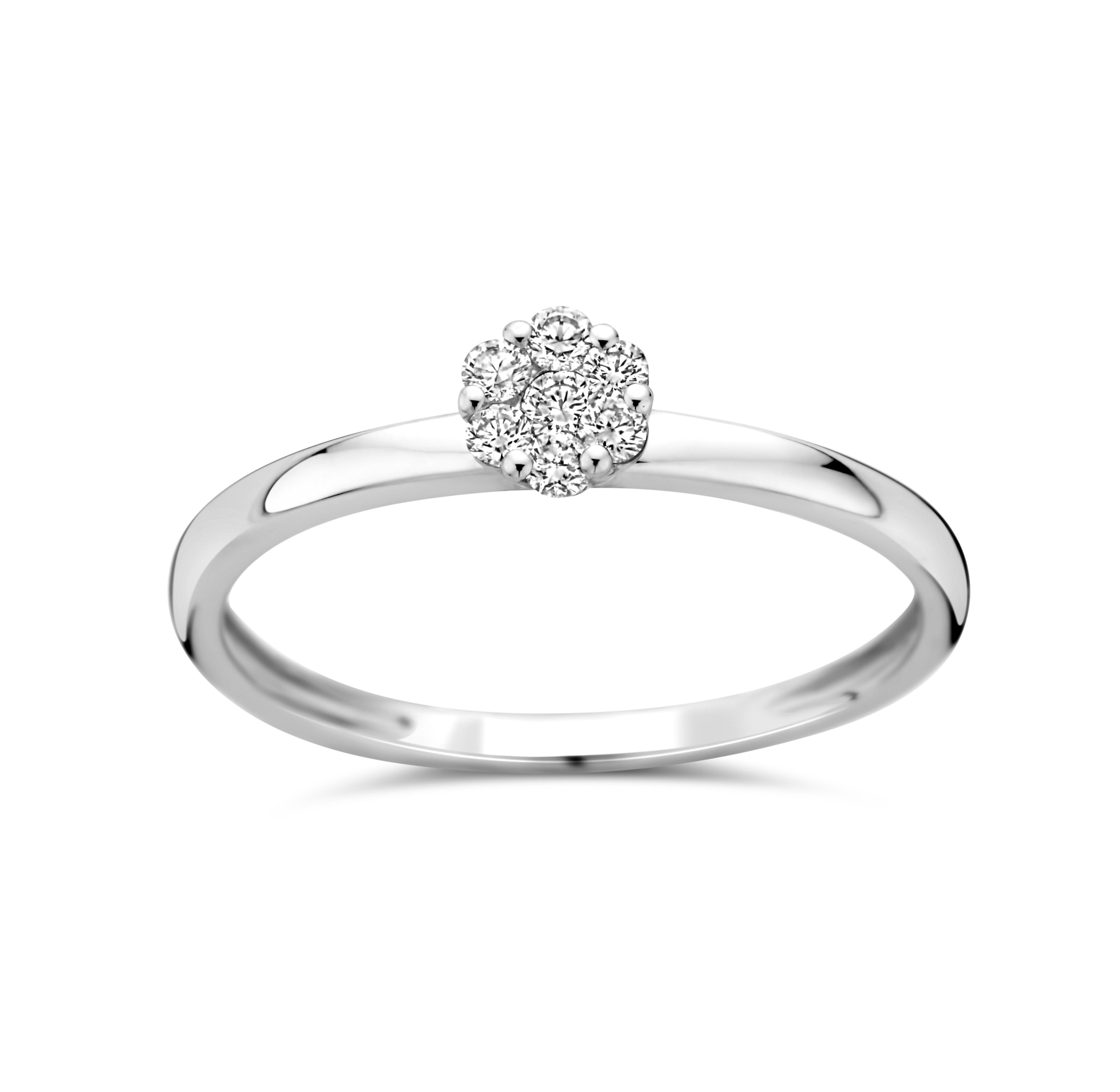 verlovingsring wit goud 18 karaat 0.13ct briljant