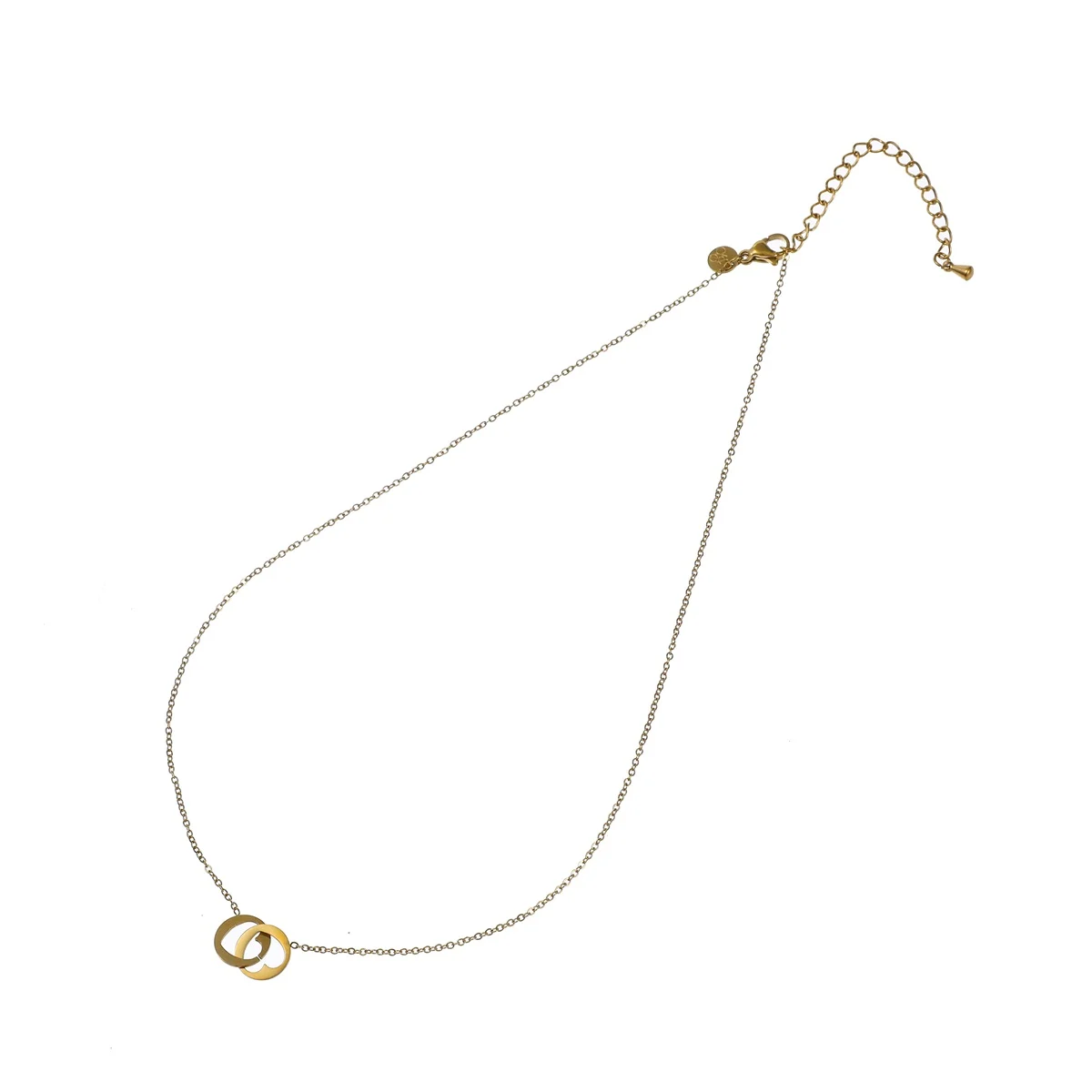 Dit prachtige Day & Eve collier is gemaakt van roestvrij staal en verguld met 14K goud. Het heeft een uniek ontwerp met vergrendelde harten, wat symbool staat voor liefde en verbondenheid. Het beste manier om dit collier te dragen is tijdens speciale gelegenheden of als dagelijkse accessoire. Voeg een vleugje elegantie toe aan elke outfit met dit luxe en tijdloze stuk.