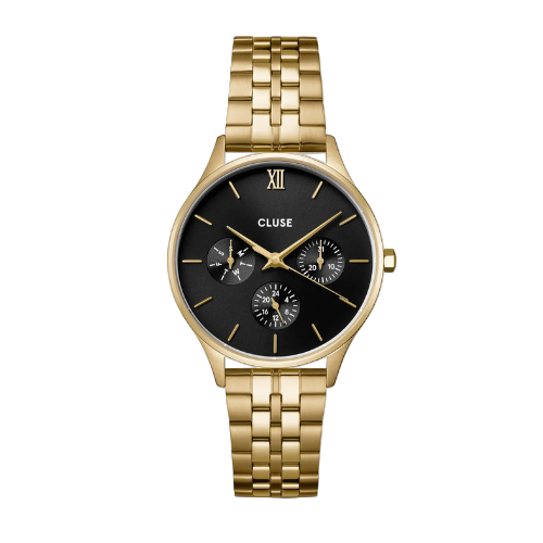 De Cluse Horloge CW10707 heeft een minimalistisch design met een zilveren kast en een zwarte leren band. De wijzerplaat heeft zilveren details en is voorzien van een datumaanduiding. Dit horloge kan zowel casual als gekleed gedragen worden en past bij elke gelegenheid. Combineer het met andere zilveren sieraden voor een stijlvolle look. De Cluse Horloge CW10707 is een tijdloze accessoire die elke outfit compleet maakt.