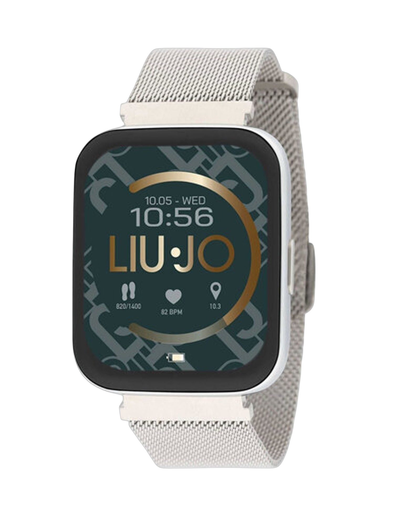 De smartwatch van Liu Jo, een unieke combinatie van design en technologie. Ontworpen om het dagelijks leven aangenaam en makkelijker te maken.
Het uurwerk heeft een moderne staal/abs kast met een roestvrijstalen milanese band met magneetsluiting.
De touchscreen-wijzerplaat is 1.4 inch groot. De communicatie tussen horloge en telefoon is gegarandeerd tot 10 meter.
Dit toppertje is compatibel zowel met IOS als met Android.
Functies: spraakoproep via aparaat en meldingswaarschuwing - spraakassist - sport - stappenteller - wrist sense (scherm licht op bij beweging) - hartslagmeter - bloeddrukmeter - calorieteller - stopwatch - timer - zuurstof - sedentaire herinnering - slaapmonitor - wekker - weer - aanpasbare wijzerplaat - zoek telefoon - menstruatiecyclusmonitoring