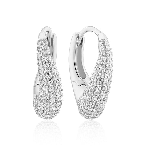 Sif Jakobs oorringen zilver 'Glorenza Piccolo' SJ-E2482-CZ met zirkonia's 
Breedte in mm: 7