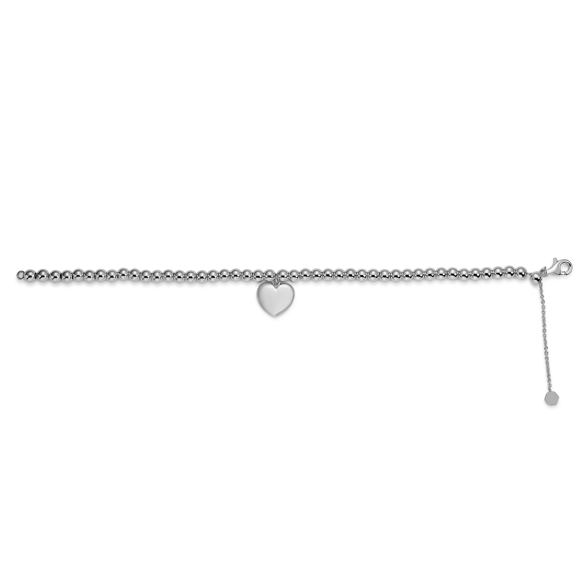 Zilveren armband van de Gisser collectie met hartje