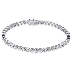 tennisarmband in het zilver 