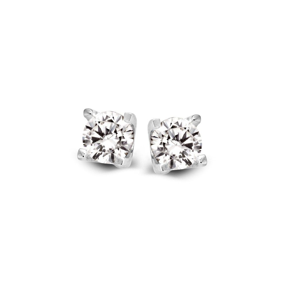 Oorstekers witgoud zirkonia 3,5 mm