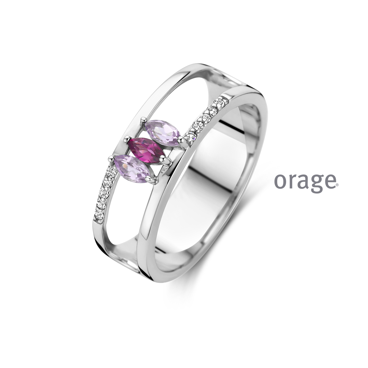 Zilveren ring met kleurstenen
BA048