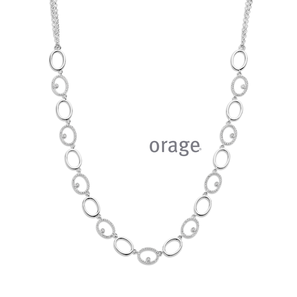 Collier in zilver met zirconia van het merk Orage 