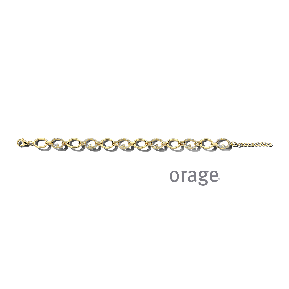 Vergulde armband met zirkoon
BA090