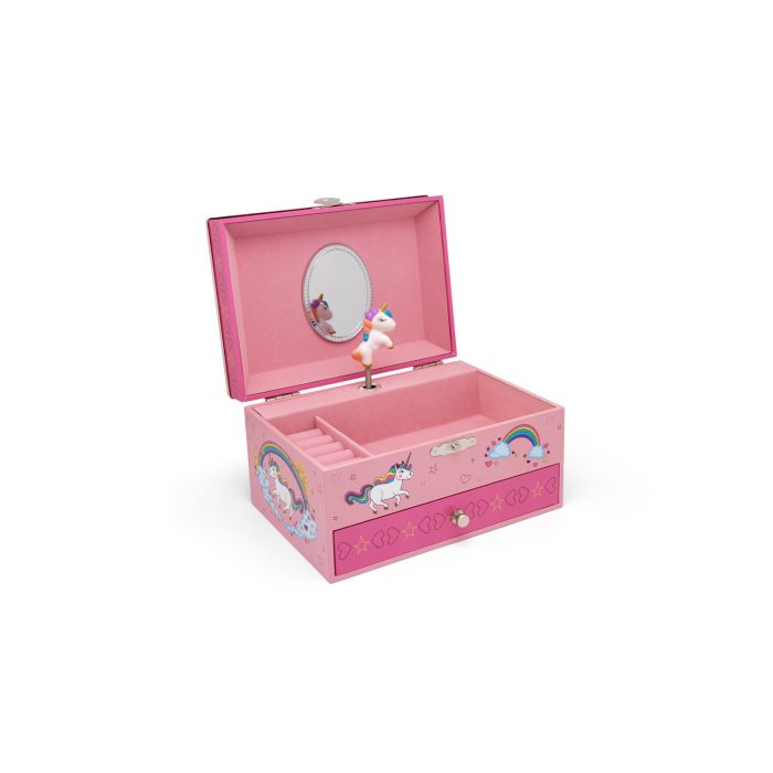 Fan van unicorns? Dan is deze sieradenspeeldoos een echte musthave. Gebruik hem voor het opbergen van dierbare spulletjes. De melodie die gespeeld wordt bij het opendoen van het deksel is Beautiful dreamer