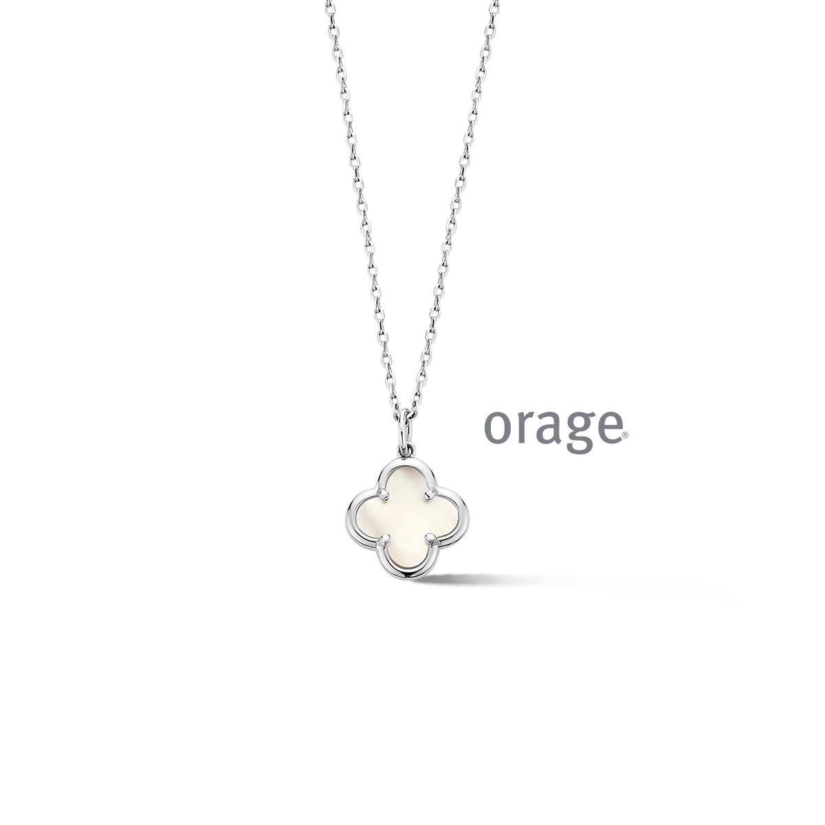 Zilveren collier met hanger parelmoer
BA130