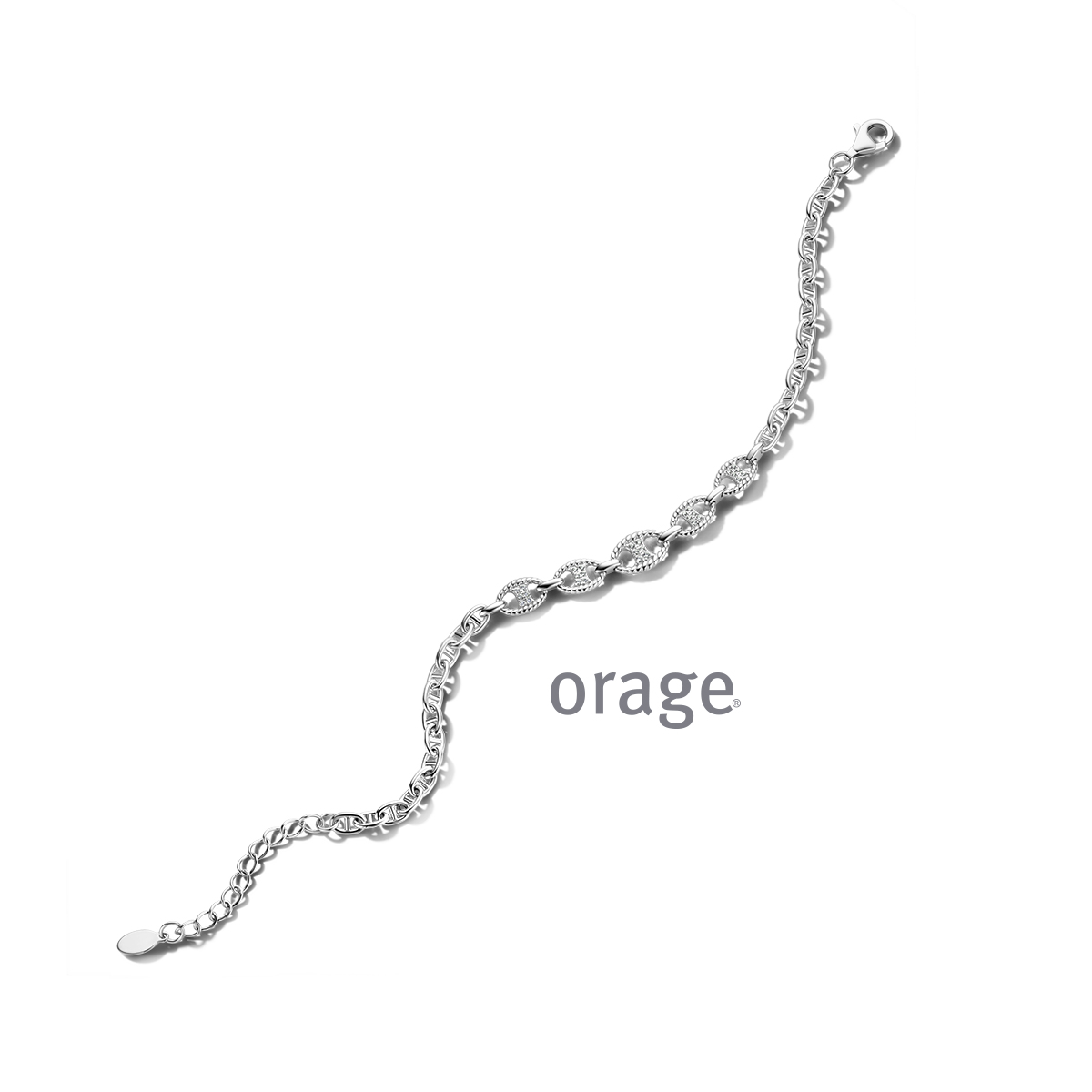 Zilveren armband met zirkoon
