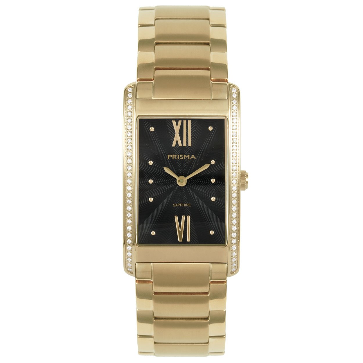 Prisma horloge 1957 dames titanium saffierglas 5 ATM 

Algemeen
Geslacht: dames
Model: P.1957

Voordelen
- band titanium goudkleurig
- wijzerplaat zwart met goudkleurige puntjes
- geschikt voor mensen met een allergie
- draagcomfort door licht gewicht
- glas is zeer krasvast
- compacte sluiting met extra draagcomfort
- rechthoek design
- quartz
- maat kast 23mm (breedte) 7,6mm (dikte)


