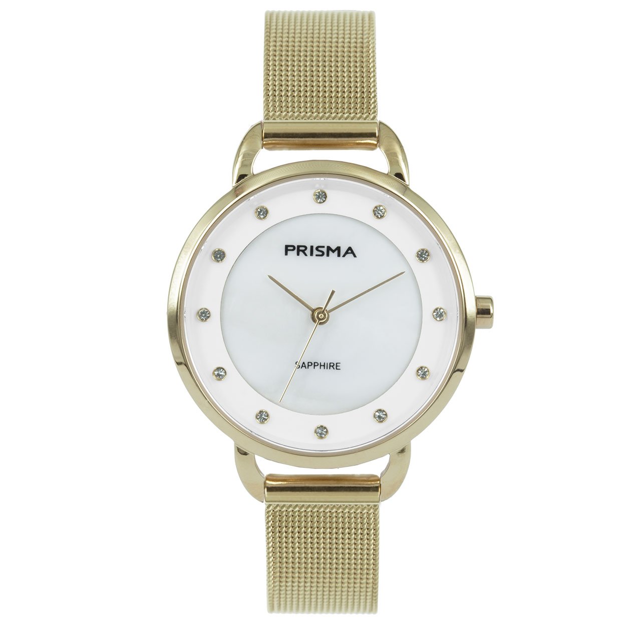 Prisma horloge 1938 dames edelstaal saffierglas 5 ATM 

Algemeen
Geslacht: dames
Model: P.1938

Voordelen
- milanese band met verfijnde schakels
- band edelstaal goudkleurig
- wijzerplaat parelmoer met sier diamanten
- glas is zeer krasvast
- naadloze aansluiting door vrij verstelbare sluiting
- spat waterdicht: handenwassen, regen
- quartz
- maat kast 32mm (breedte) 6,9mm (dikte)


