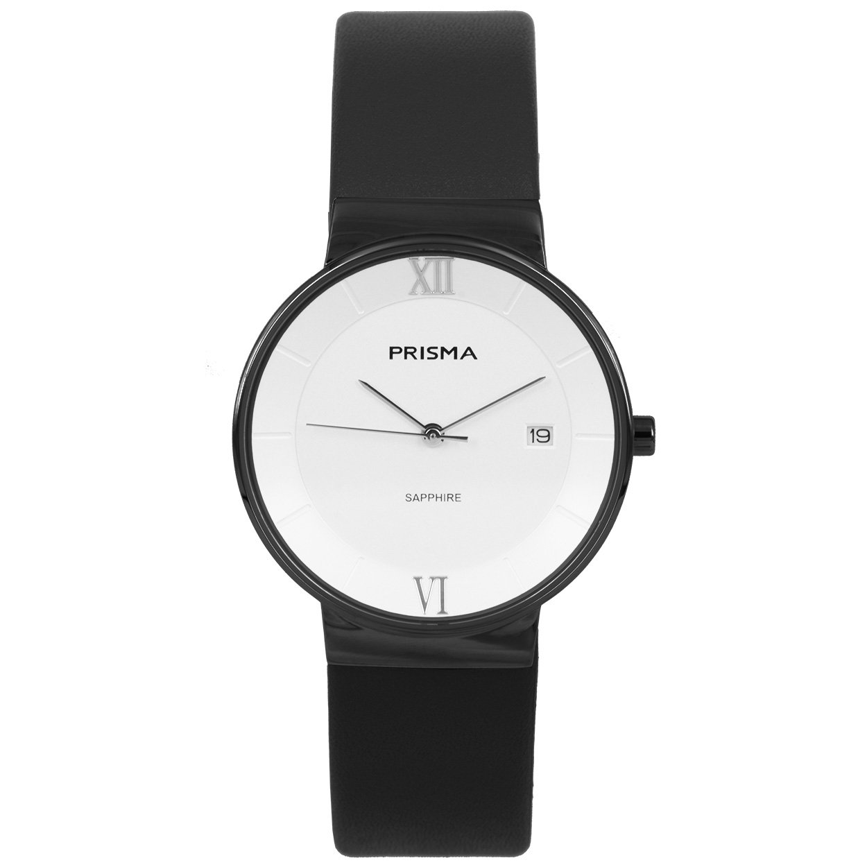 Prisma horloge 1941 dames edelstaal saffierglas 5 ATM 

Algemeen
Geslacht: dames
Model: P.1941

Voordelen
- band echt leer zwart
- wijzerplaat wit met zilvere romeinse cijfers
- glas is zeer krasvast
- luxueuze uitstraling door romeinse cijfers
- datum
- spat waterdicht: handenwassen, regen
- quartz
- maat kast 35mm (breedte) 7,8mm (dikte)


