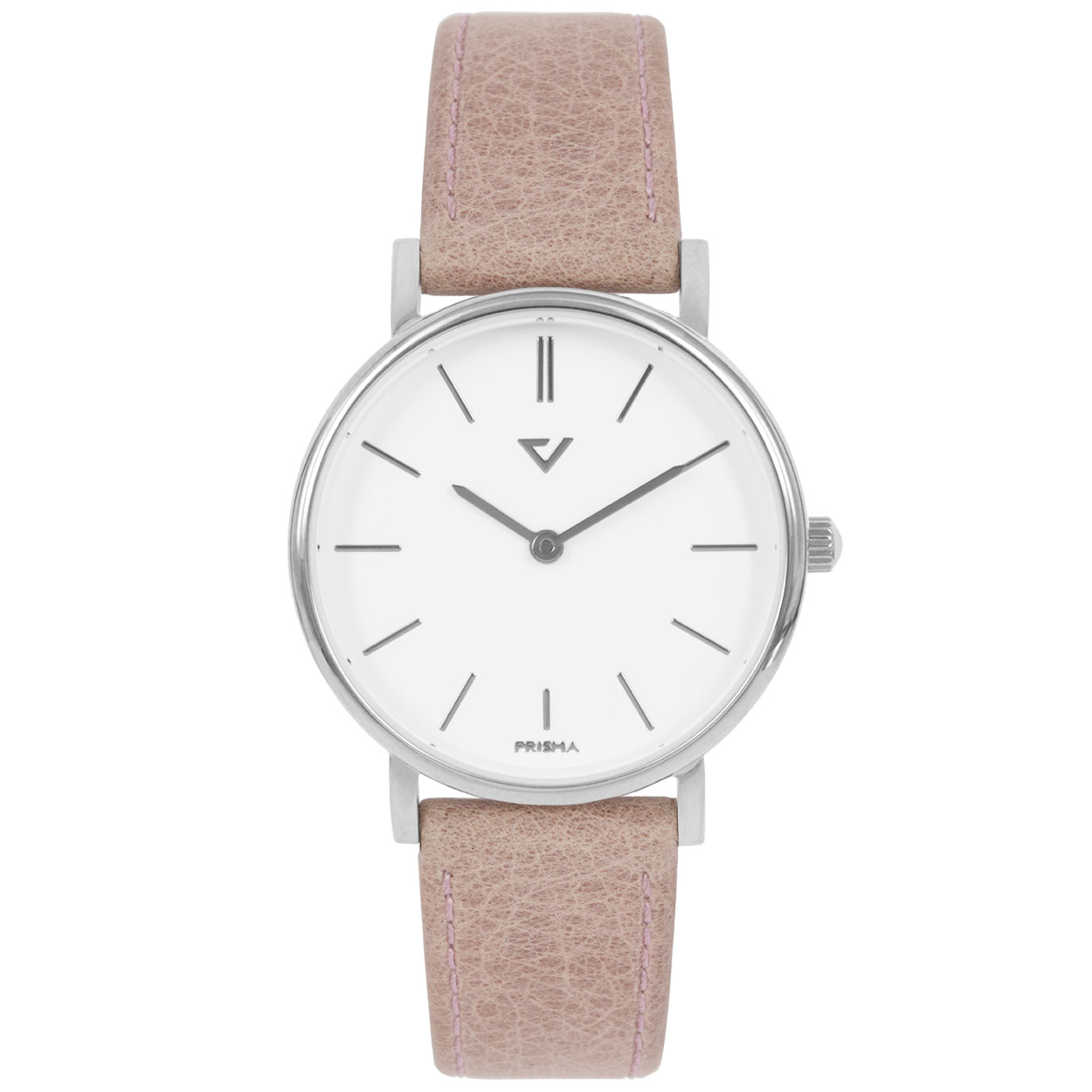 Prisma horloge 1860.753E dames edelstaal 5 ATM 

Algemeen
Geslacht: dames
Model: P.1860.753E

Voordelen
- band echt leer roze (roze kleurig stiksel)
- wijzerplaat wit met zilvere streepjes
- mat kalfsleder
- spat waterdicht: handenwassen,regen
- doorgestikte band
- quartz
- maat kast 32mm (breedte) 7mm (dikte)


