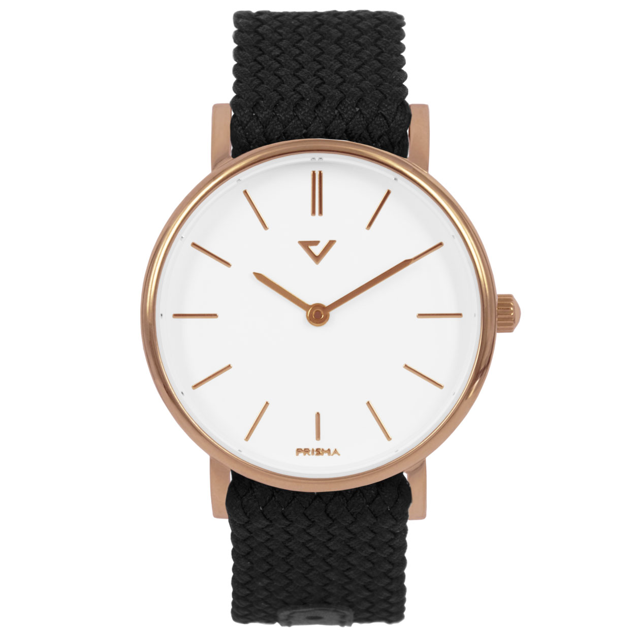 Prisma unisex 100% NL P.1629.WG26 horloge edelstaal 5 ATM 		
		
Algemeen		
Geslacht: unisex		
Model: P.1629.WG26
		
Voordelen		
- band nylon zwart echt leer zwart afwerking		
- wijzerplaat wit met ros&#233;goudkleurige streepjes		
- slimeline model (minder dan 9 mm dik)		
- designed in the Netherlands		
- spat waterdicht: handenwassen, regen		
- quartz		
- maat kast 40mm (breedte) 7,7mm (dikte)		
		
