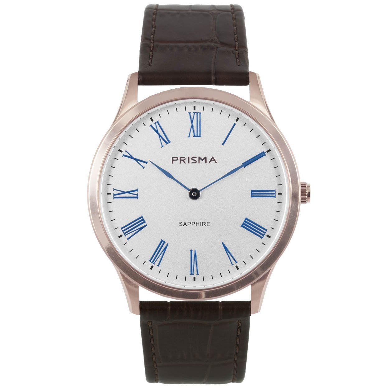 Algemeen
Geslacht: heren
Model: P.1888

Voordelen
- band echt leer bruin (bruin kleurig stiksel)
- wijzerplaat zilver met blauwe cijfers (arabisch)
- glas is zeer krasvast
- slimline model (minder dan 7 mm dik)
- ook voor brede pols (max. 228 mm)
- duidelijke tijdsweergave
- spat waterdicht: handenwassen, regen
- quartz
- maat kast 42mm (breedte) 5,8mm (dikte)