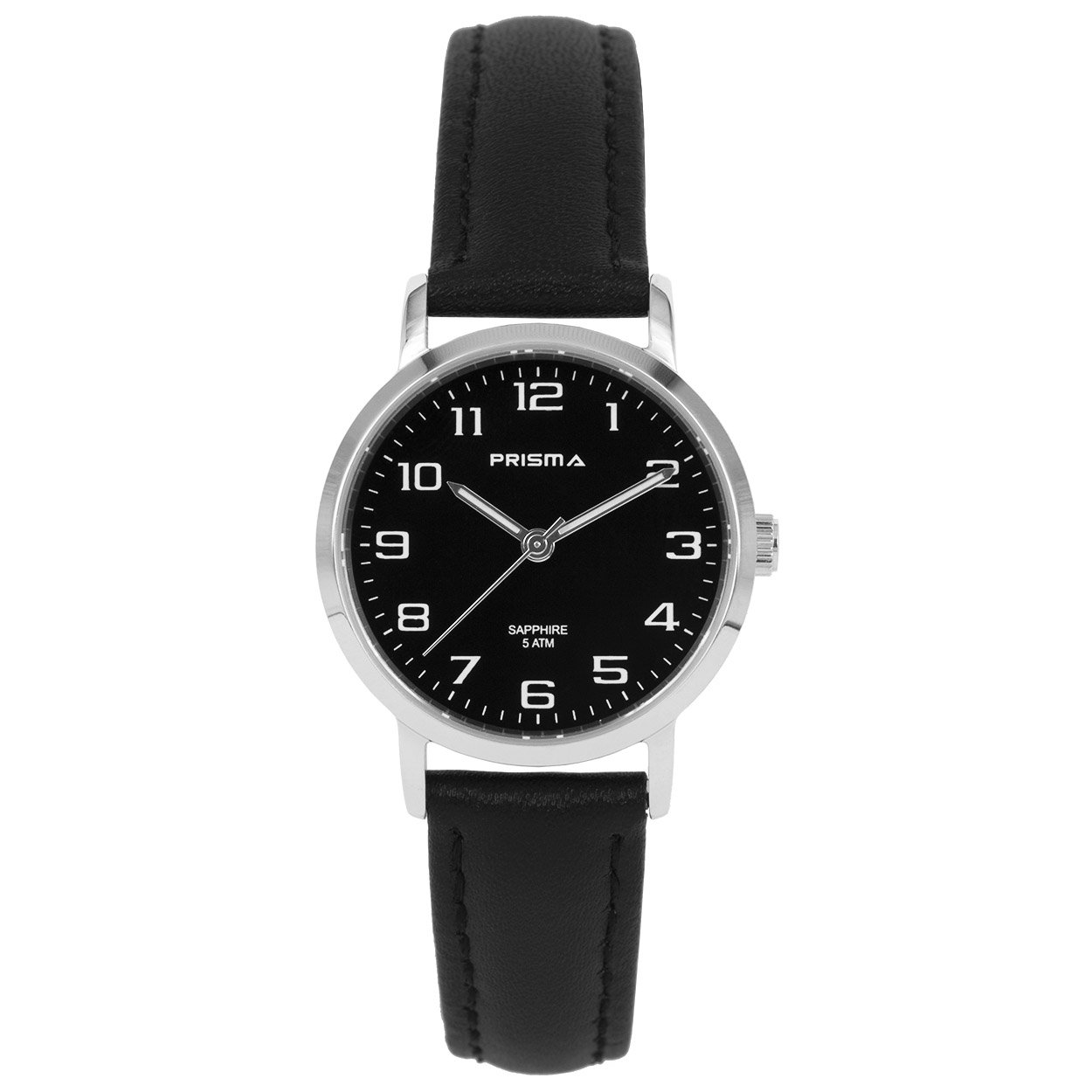 Prisma dames P.1747 horloge edelstaal saffierglas 5 ATM 		
		
Algemeen		
Artikelnummer: P.1747		
Geslacht: dames		
Uurwerk: Miyota (2035 / 2030) 		
Lichtfunctie: glow in the dark (Wijzers)		
Waterbestendigheid: 5 ATM/BAR		
		
