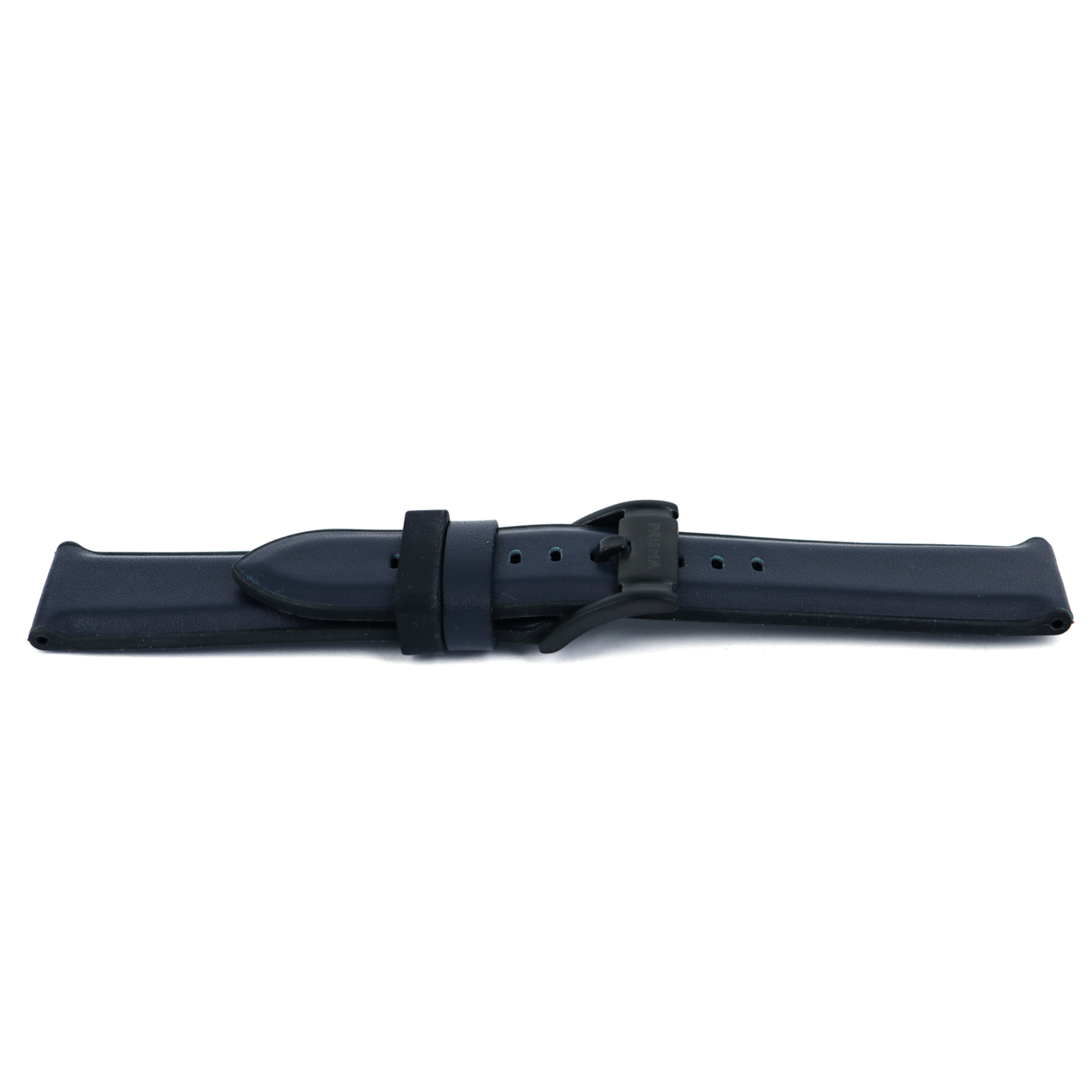 Siliconenband met lederen afdek laag.

Kleur band: Blauw
Band dikte: 4.2 mm
Band lengte: 123/80 mm
Band breedte: 22mm x 20 mm
Gesp: zwart
Bekleding binnenband: silicone
Gestikt: Nee
Pushpin: Nee
Hypo allergeen: nee
EAN: 4782801161017