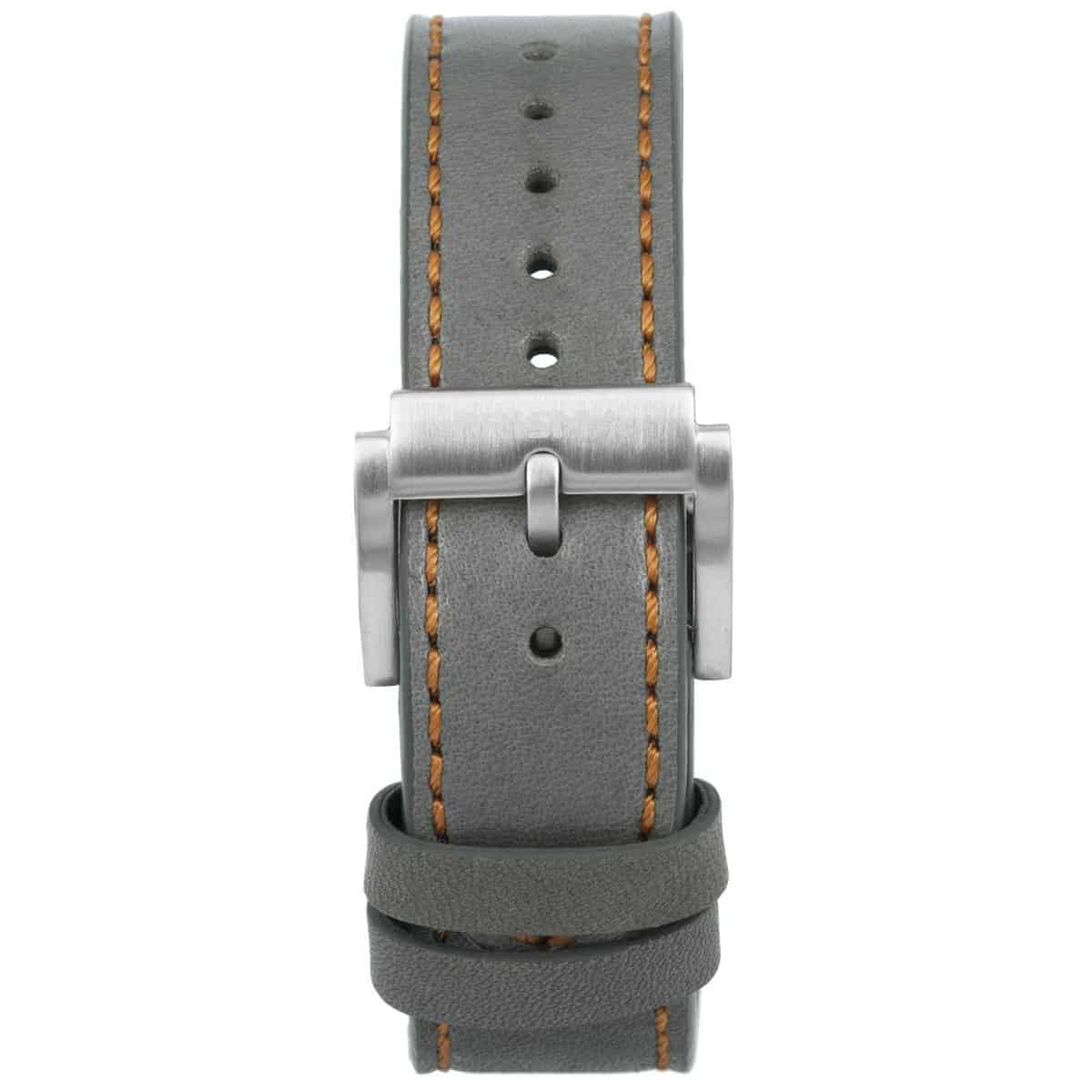 Horlogeband voor P.1591 (PRISMA HORLOGE 1591 HEREN EDELSTAAL MULTI-FUNCTIE GRIJS)
Hoogwaardig lederen horlogeband, grijs, glad en oranje gestikt.
Kleur band: Grijs
Band dikte: 3.95mm
Band lengte:80/125 mm
Band breedte: 22x20mm
Gesp: Edelstaalmet Prisma Logo
Bekleding binnenband: Zwart leder
Gestikt: Ja oranje
Pushpin: Exclusief
Hypo allergisch: onbekend
NFC Chip: Nee
EAN: 8716667168527
