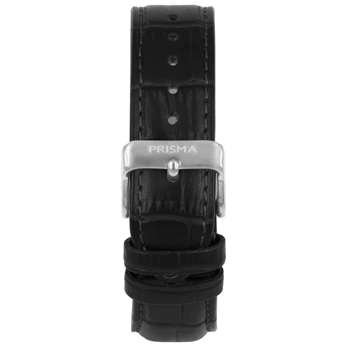 Horlogeband voor P.1600
Hoogwaardig lederen horlogeband
Kleur band: Zwart
Band dikte: 5.1 - 2.5 mm
Band lengte: 75/125 mm
Band breedte: 21x18 mm
Gesp: Edelstaal met Prisma Logo
Bekleding binnenband: Beige leer
Gestikt: Ja, zwart
Pushpin: Exclusief
Hypo allergisch: onbekend
NFC Chip: Nee
EAN: 8716667169425