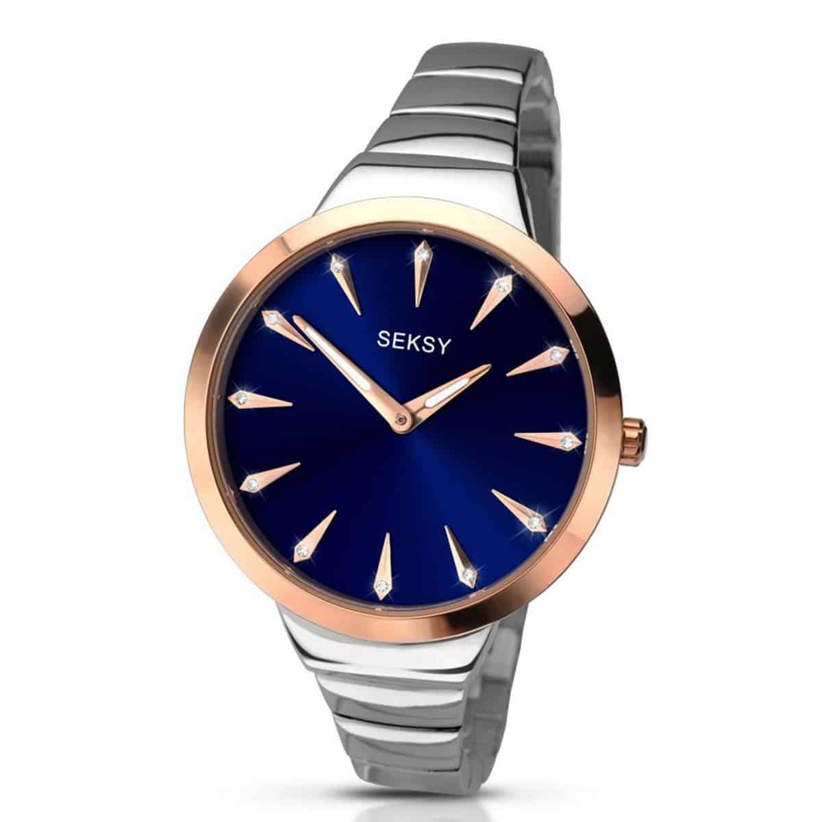 Sekonda dames SEK.2216 horloge

Algemeen
Geslacht: dames
Model: SEK.2216

Voordelen
&ndash; band metaal zilver
&ndash; wijzerplaat blauw met ros&eacute;goudkleurig streepjes
&ndash; handige onzichtbare klep sluiting
&ndash; slimeline model (minder dan 9 mm dik)
&ndash; wijzers lichten op in donker
&ndash; duurzame coating
&ndash; maat kast 36mm (breedte) 7,4mm (dikte)

Product achtergrond
De zilver en rose goud omgeeft de diepe oceaan blauwe wijzerplaat. Dit ontsluit een diepe schoonheid.