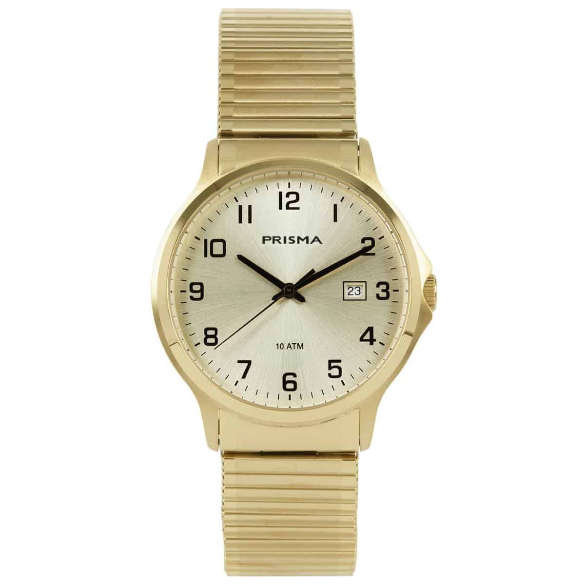 Heren horloge met rekband
Goudkleurig
Kastmaat 39 mm