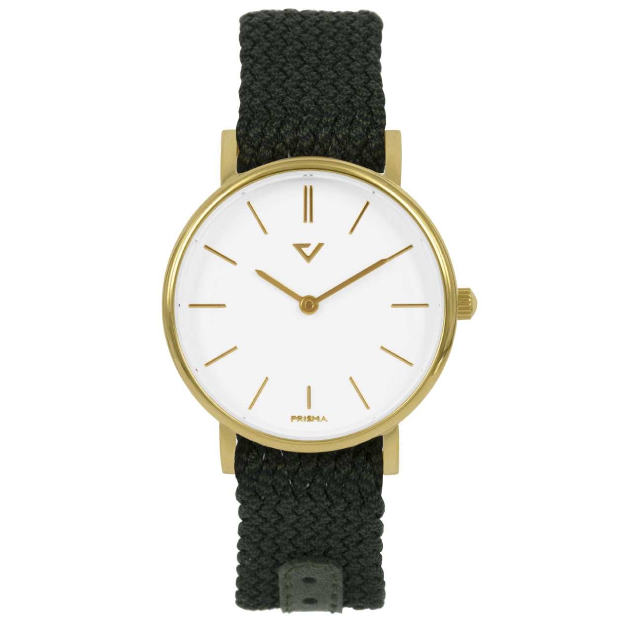 Prisma horloge 1861.WE28 dames edelstaal 5 ATM 

Algemeen
Geslacht: dames
Model: P.1861.WE28

Voordelen
- band nylon groen met echt leder afwerking
- wijzerplaat wit met goudkleurige streepjes
- spat waterdicht: handenwassen, regen
- doorgestikte band
- quartz
- maat kast 32mm (breedte) 7mm (dikte)

