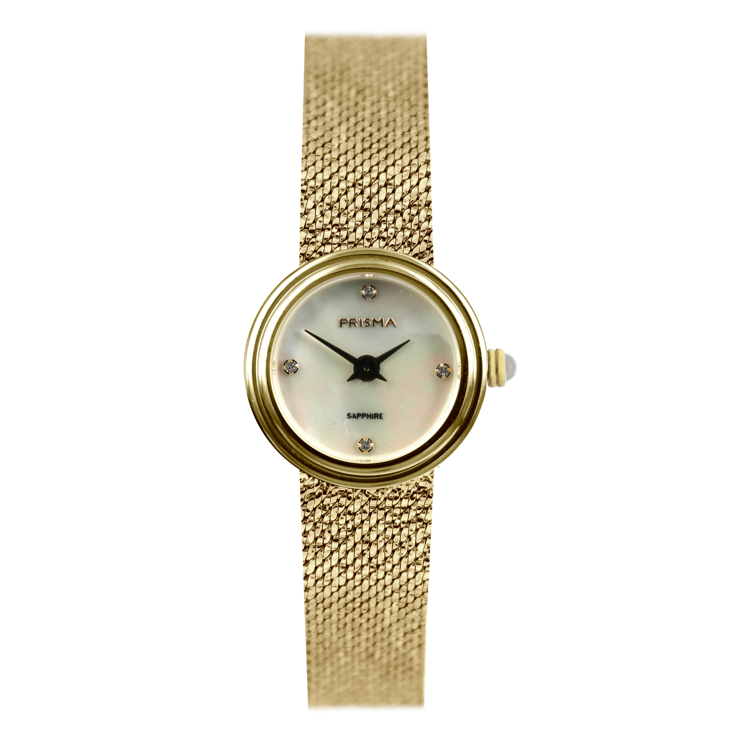 Prisma horloge 1348 dames edelstaal saffierglas 5 ATM 

Algemeen
Geslacht: dames
Model: P.1348

Voordelen
- milanese band met verfijnde schakels
- band edelstaal goudkleurig
- wijzerplaat parelmoer gekleurd met goudkleurige puntjes
- glasis zeer krasvast
- naadloze aansluiting door vrij verstelbare sluiting
- spat waterdicht: handenwassen, regen
- quartz
- maat kast 25,11mm (breedte) 6,2mm (dikte)

