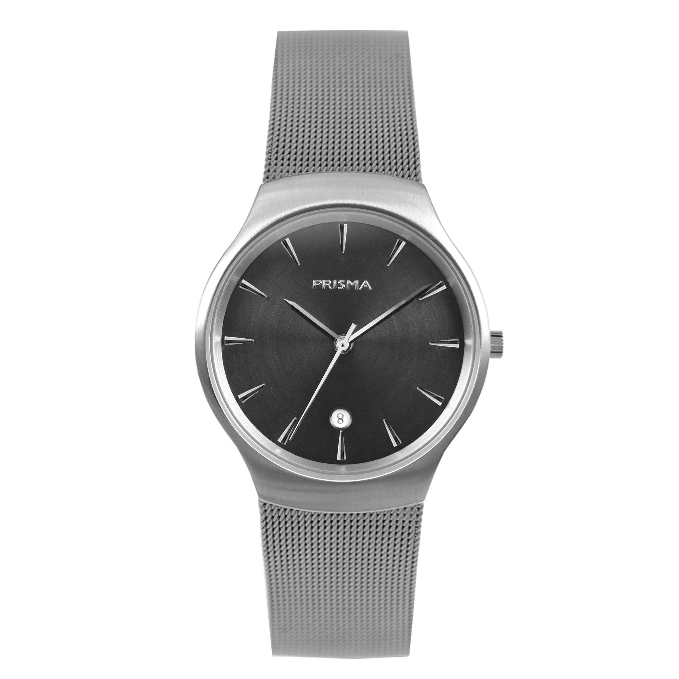 Prisma heren Icon P.2080 horloge edelstaal

Algemeen
Geslacht: heren
Model: P2080

Voordelen
- milanese band met verfijnde schakels
- band edelstaal mat zilver
- wijzerplaat antraciet met streepjes 
- slimeline model (minder dan 7 mm dik)- datum
- 5ATM waterdicht: handenwassen, regen, douchen
- quartz
- maat kast 36mm (breedte) 7mm (dikte)

