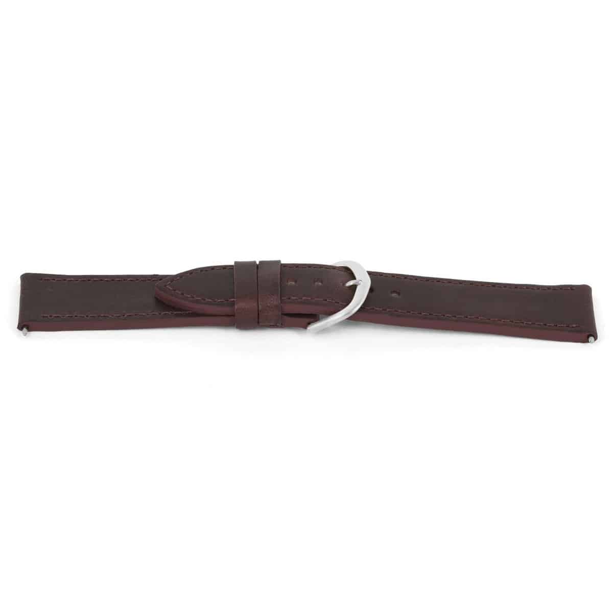 Hoogwaardig lederen horlogeband, paars, glad en gestikt. 
Kleur band:  Paars
Band dikte: 3.4mm
Band lengte:80/120 mm
Band breedte: 24x22mm
Gesp: Edelstaal Goud
Bekleding binnenband: Nubuck
Gestikt: Ja
Pushpin: Inclusief
Hypo allergisch: JaNFC Chip: Nee
EAN: 4782638022420