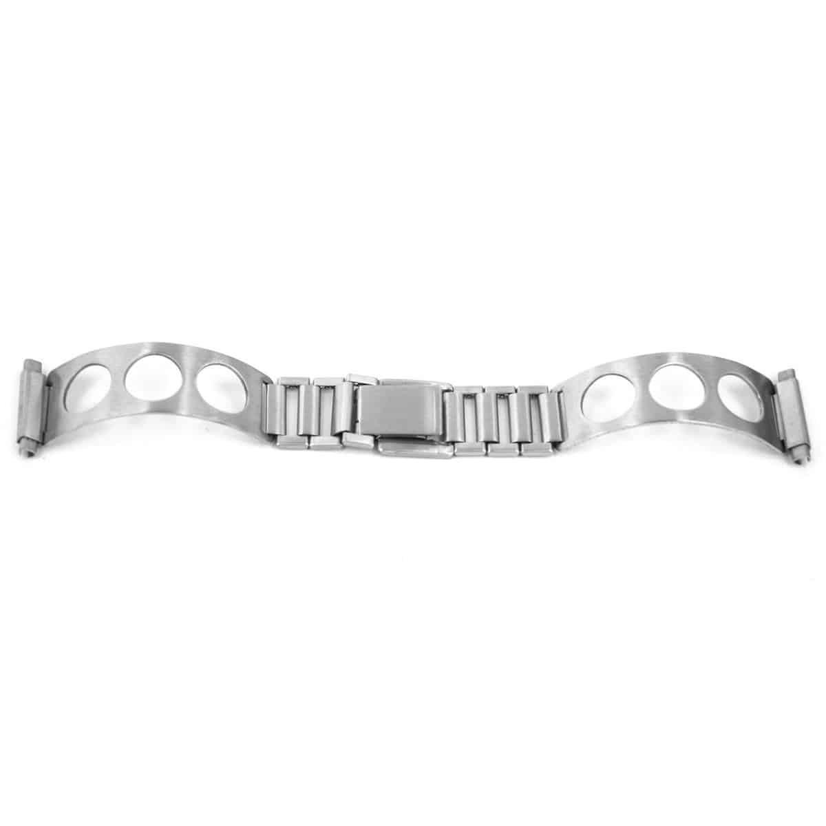 Horlogeband all stainless steel met klepsluiting.