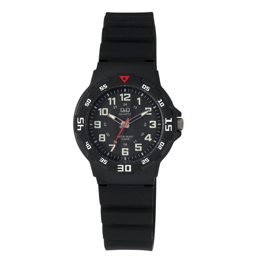 Case size	: 34mm
Case material	: Plastic
Water resist	: 10 bar
Strap		: Plastic/silicone
Buckle type	: Buckle
Light function	: Glow in the dark