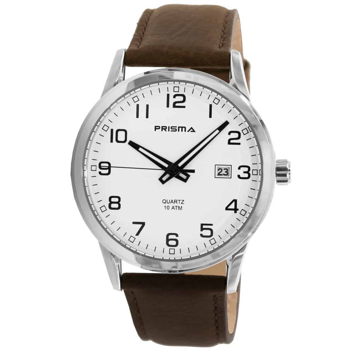Prisma heren P.1780.342H horloge edelstaal 10 ATM 		
		
Algemeen		
Artikelnummer: P.1780.342H		
Geslacht: heren		
Uurwerk: Miyota (2315) 		
Lichtfunctie: glow in the dark (Wijzers)		
Waterbestendigheid: 10 ATM/BAR		
		
