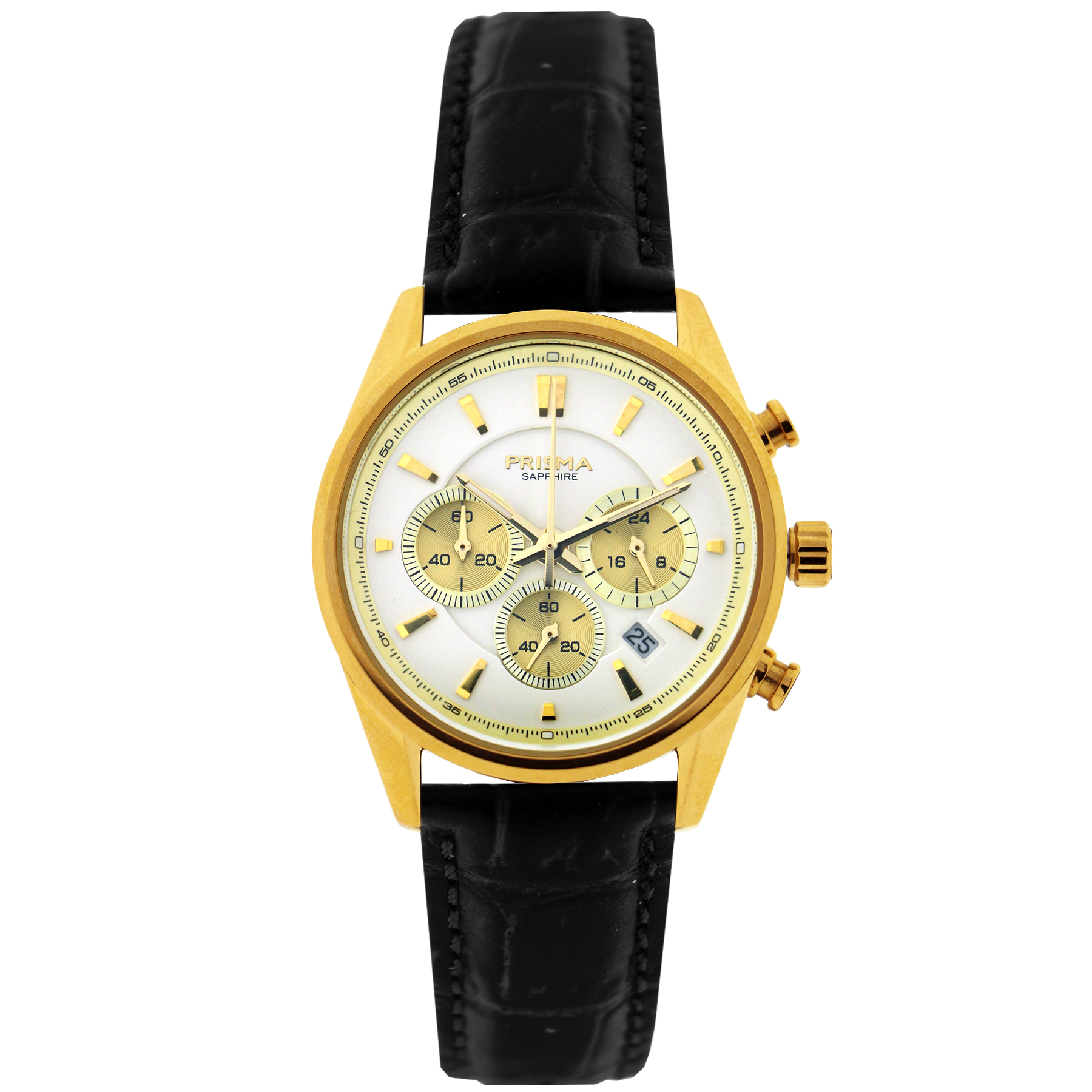 Prisma horloge P2069 dames edelstaal Decade Chrono saffierglas 10 ATM

Algemeen
Geslacht: dames
Model: P.2069

Voordelen
– Solid edelstaal met echt lederenband
– quartz
– wijzerplaat roomwit met Chrono aanduiding goudkleurige streepjes
-boven gem. waterdicht: zwemmen/duiken
– glas is zeer krasvast
– ook voor brede pols (max. 210 mm)
– datum en chronograaf
– quartz uurwerk
– maat kast 31,5mm (breedte) 9,5mm (dikte)