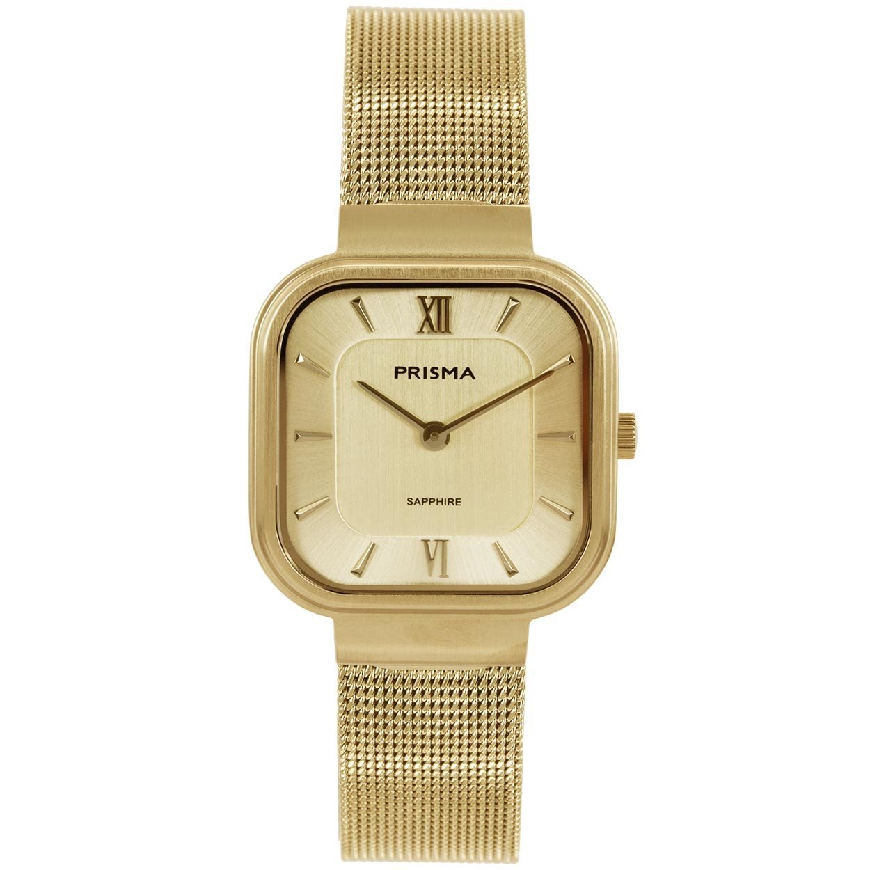 Prisma horloge 1871 dames edelstaal saffierglas 

Algemeen
Geslacht: dames
Model: P.1871

Voordelen
- milanese band met verfijnde schakels
- band edelstaal goudkleurig
- wijzerplaat goudkleurig met goudkleurige streepjes
- glas is zeer krasvast
- naadloze aansluiting door vrij verstelbare sluiting
- vierkant design
- spat waterdicht: handenwassen, regen
- quartz
- maat kast 27mm (breedte) 7mm (dikte)

