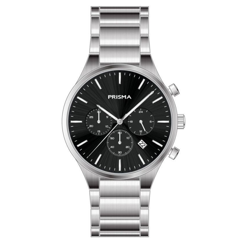 Prisma horloge 2072 heren chronograaf titanium saffierglas 10 ATM 

Algemeen
Geslacht: heren
Model: P2072

Voordelen
- band titanium zilver
- chronograaf/stopwatch
- wijzerplaat antraciet grijs met witte streepjes
- geschikt voor mensen met een allergie
- draagcomfort door licht gewicht
- boven gem. waterdicht: zwemmen/duiken
- glas is zeer krasvast
- quartz
- maat kast 40mm (breedte) ruim 10mm (dikte)

