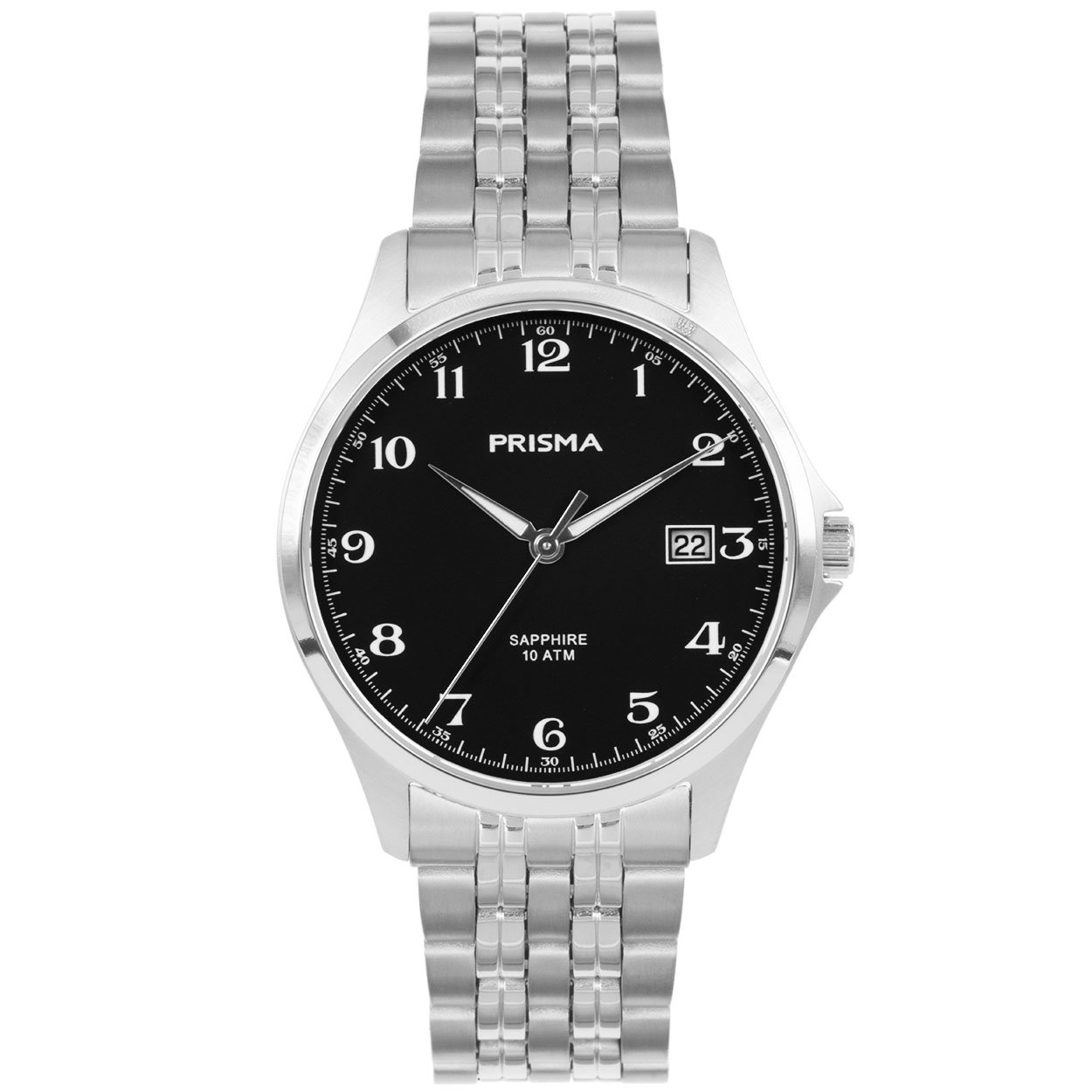 Prisma horloge P1271 heren titanium saffierglas 10 ATM 

Algemeen
Geslacht: heren
Model: P.1271

Voordelen
- band titanium zilver/zilver
- wijzerplaat zwart met zwarte cijfers (arabisch)
- geschikt voor mensen met een allergie
- draagcomfort door licht gewicht
- boven gem. waterdicht: zwemmen/duiken
- glas is zeer krasvast
- ook voor brede pols (max. 224,88 mm)
- quartz
- maat kast 40,8mm (breedte) 8,55mm (dikte)


