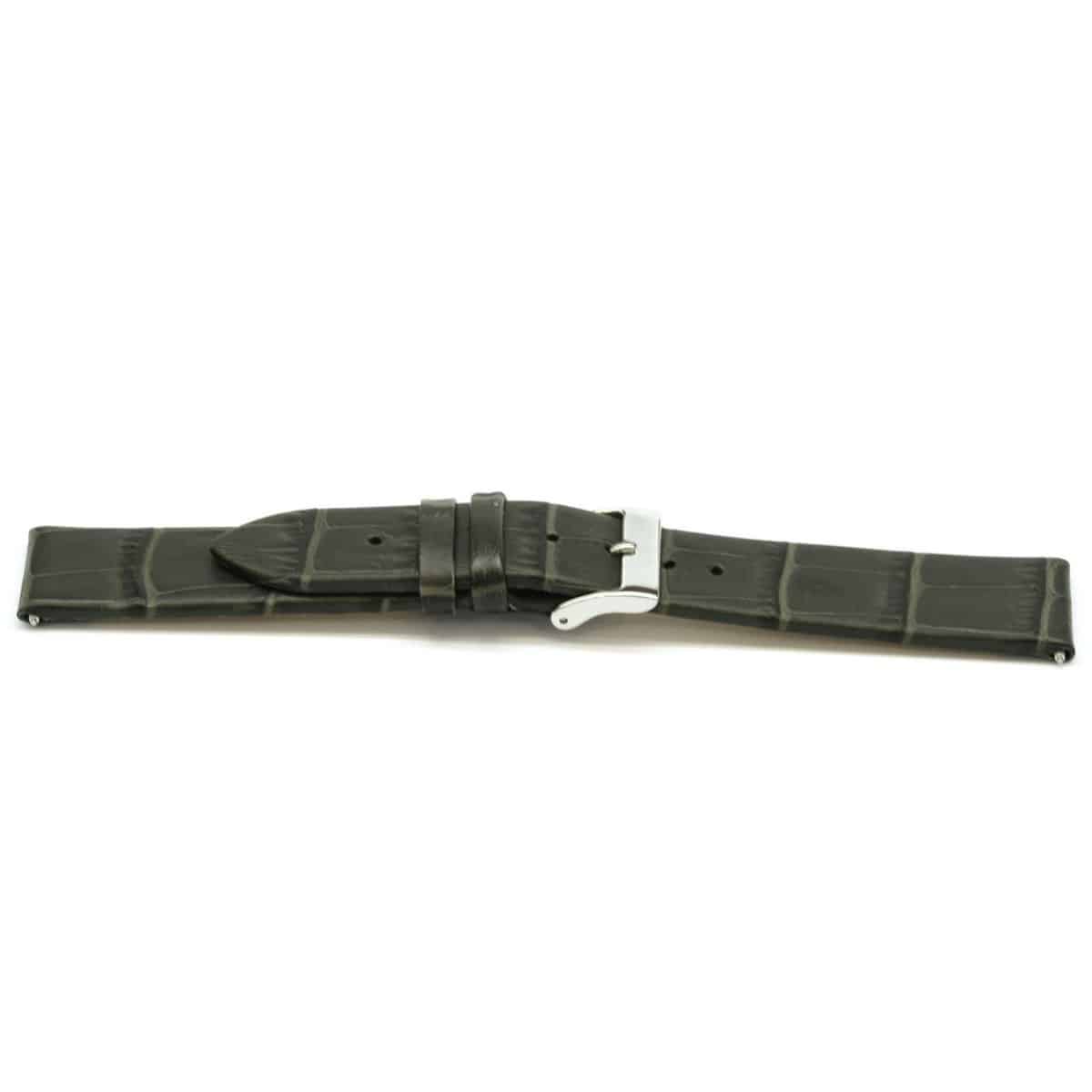 Italiaans lederen horlogeband, hypo allergies.
Kleur band: Grijs
Band dikte: 2.8mm
Band lengte: 
Band breedte: 18x16mm
Gesp: All Stainless Steel
Bekleding binnenband: Nubuck
Gestikt: Nee
Pushpin: Inclusief
EAN: 4782863815149