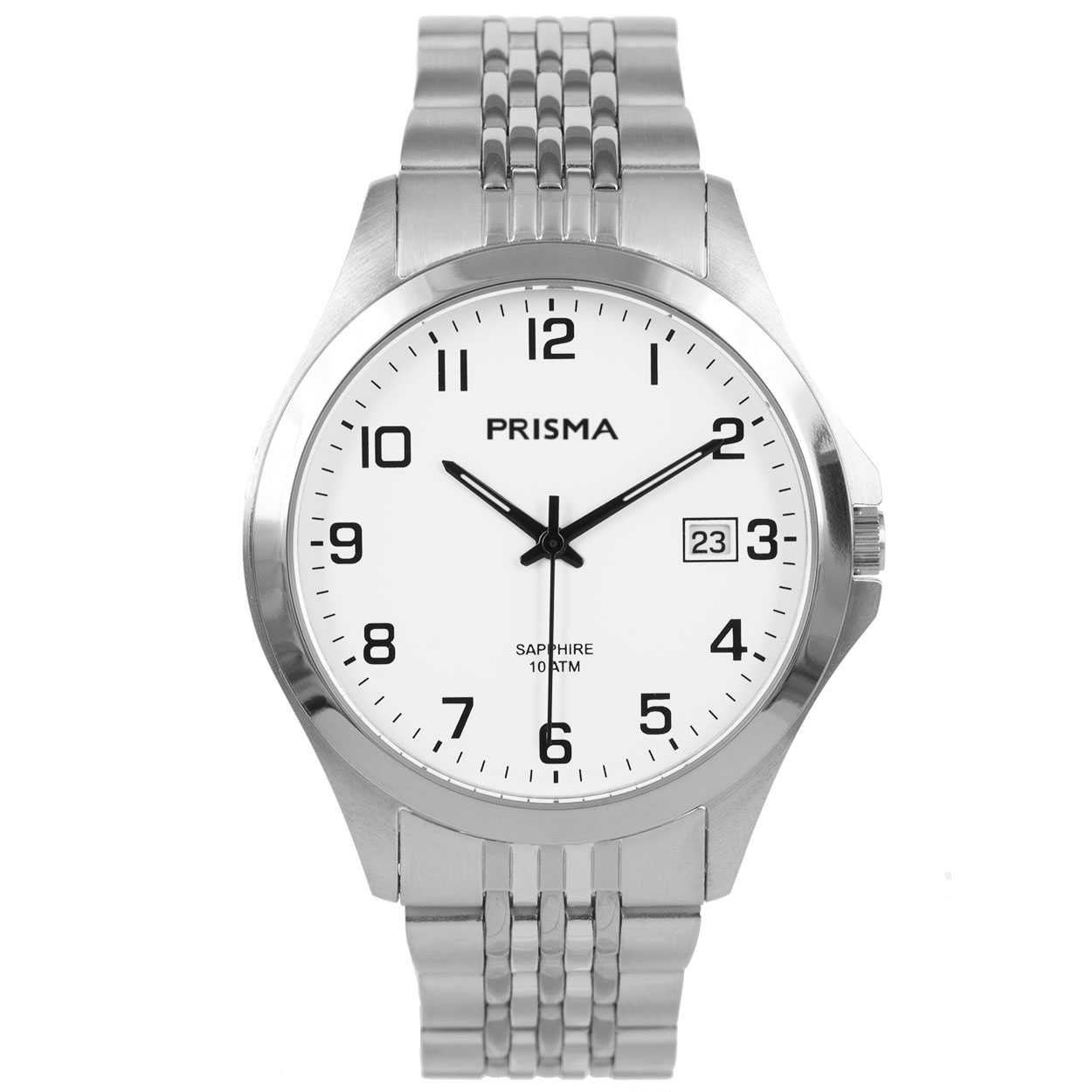 Prisma heren P.1795 horloge edelstaal saffierglas 10 ATM 		
		
Algemeen		
Artikelnummer: P.1795		
Geslacht: heren		
Uurwerk: Miyota (1S13 ) 		
Lichtfunctie: glow in the dark (Wijzers)		
Waterbestendigheid: 10 ATM/BAR		
		
