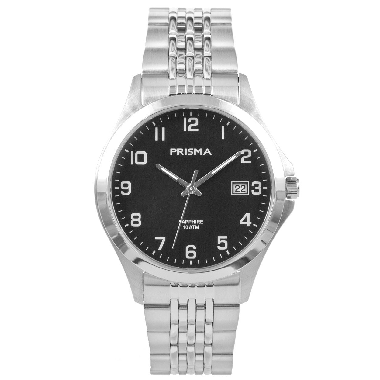 Prisma heren P.1796 horloge edelstaal saffierglas 10 ATM 		
		
Algemeen		
Artikelnummer: P.1796		
Geslacht: heren		
Uurwerk: Miyota (1S13   ) 		
Lichtfunctie: glow in the dark (Wijzers)		
Waterbestendigheid: 10 ATM/BAR		
		
