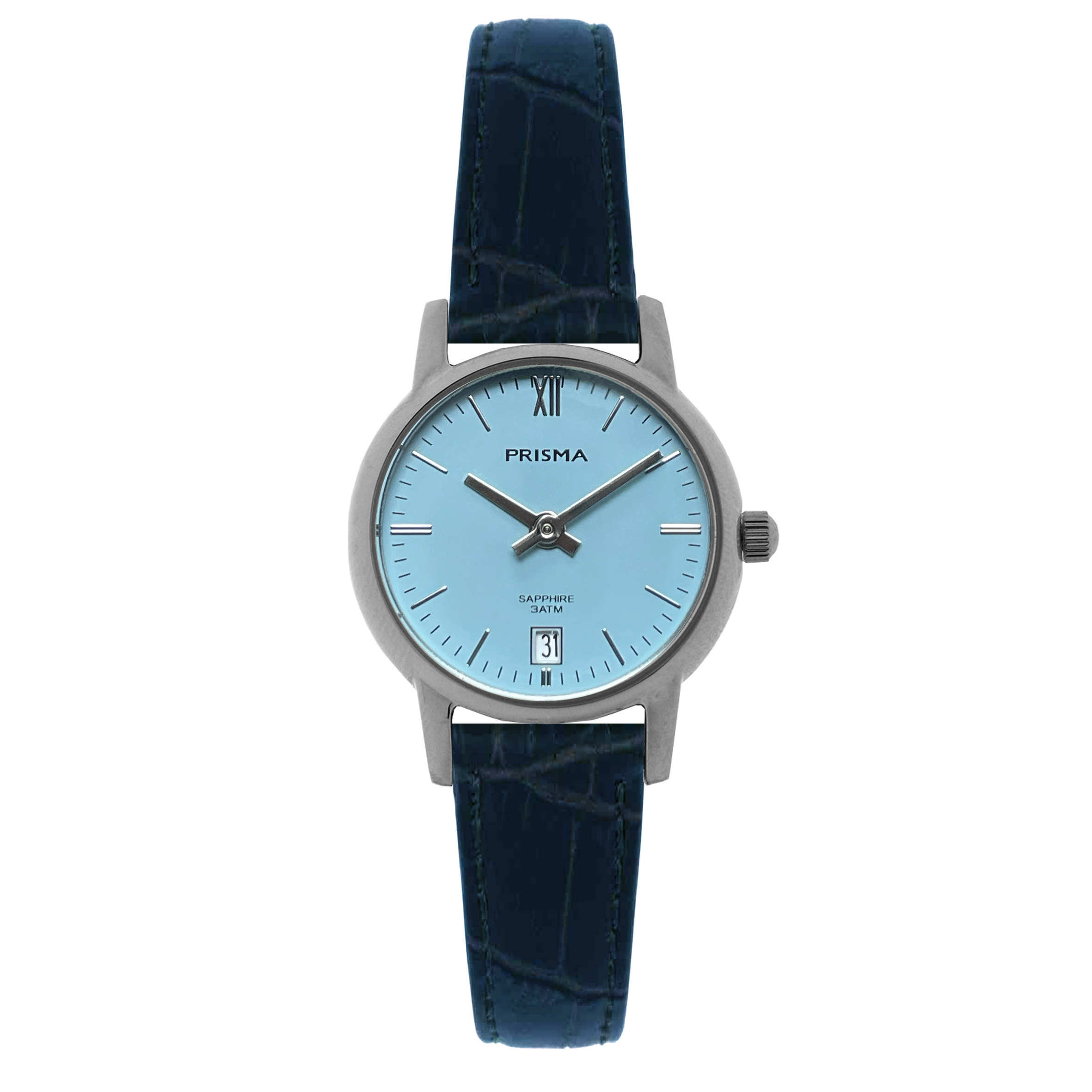 Prisma horloge P2363 Penina Bleu dames edelstaal saffierglas 3 ATM

Algemeen
Geslacht: dames
Model: P.2363

Voordelen
- echt lederen band met zilverkleurige gesp
- rond model
- wijzerplaat licht blauw met zilverkleurige index
- waterdichtall-weather
- quartz uurwerk
- maat kast 22 mm (breedte) 6mm (dikte)

