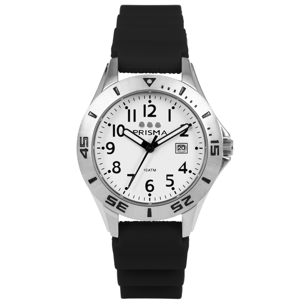 Coolwatch 202 jongens scuba diver horloge edelstaal 10 ATM

Algemeen
Geslacht: jongens
Model: CW.202

Voordelen
– band plastic/silicone zwart
– wijzerplaat wit met zwarte cijfers (arabisch)
– boven gem. waterdicht: zwemmen/duiken
– wijzers lichten op in donker
– datum
– duidelijke tijdsweergave
– quartz
– maat kast 32mm (breedte) 10mm (dikte)